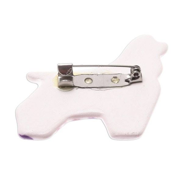 Alternate image for Floral Ceramic Cocker Spaniel Brooch Pin from Thailand Cocker Spaniel Flowers