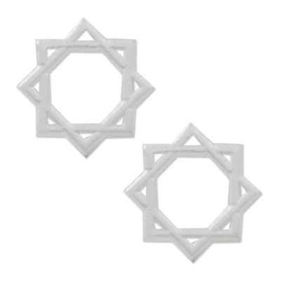 Alternate image for Star of Lakshmi Sterling Silver Stud Earrings Star of Lakshmi