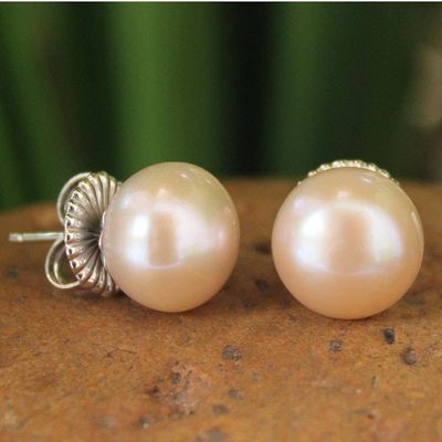 Alternate image for Hand Made Pearl Earrings Dawn Serenade