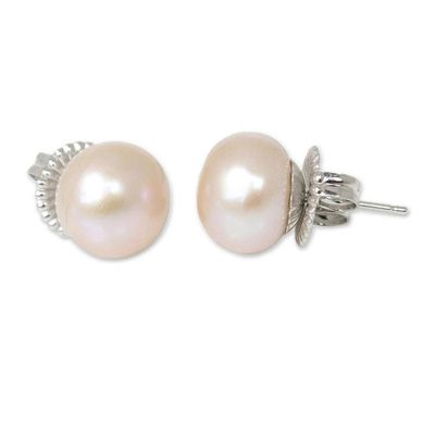 Alternate image for Hand Made Pearl Earrings Dawn Serenade