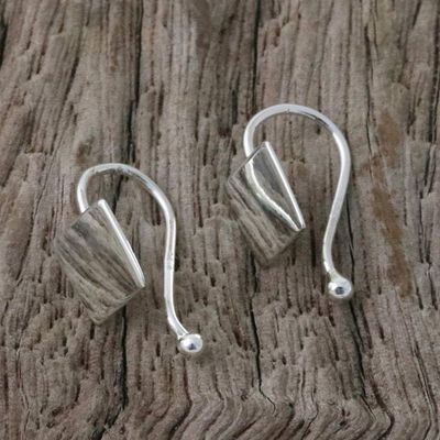 Alternate image for Sterling Silver Square-Shaped Ear Cuffs from Thailand Square Shimmer