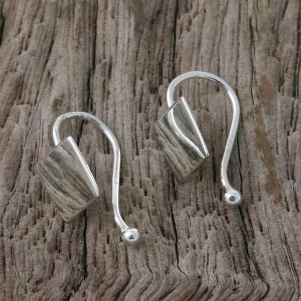Alternate image for Sterling Silver Square-Shaped Ear Cuffs from Thailand Square Shimmer