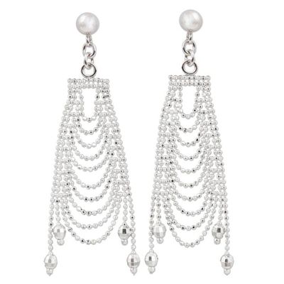 Alternate image for Original Sterling Silver Chandelier Earrings from Thailand Silver Gowns