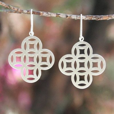 Alternate image for Thai Sterling Silver Dangle Earrings Silver Rings