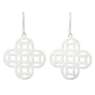 Alternate image for Thai Sterling Silver Dangle Earrings Silver Rings