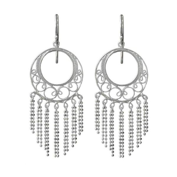 Alternate image for Sterling Silver Chandelier Earrings from Thailand Raining Romance