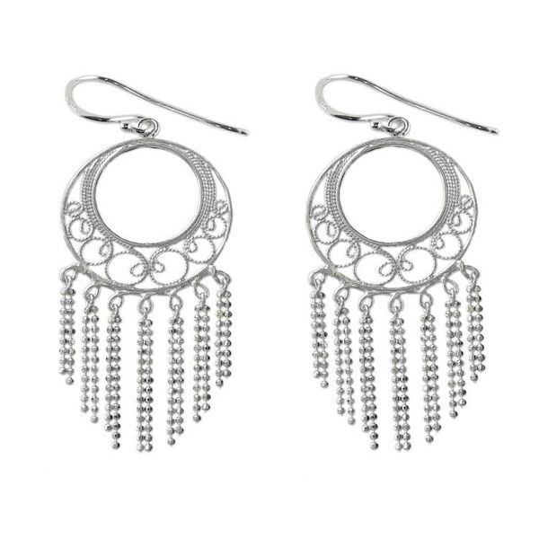 Alternate image for Sterling Silver Chandelier Earrings from Thailand Raining Romance