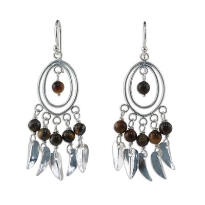 Alternate image for Tigers eye chandelier earrings Autumn Breeze