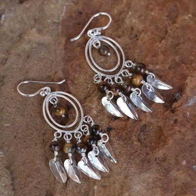 Alternate image for Tigers eye chandelier earrings Autumn Breeze