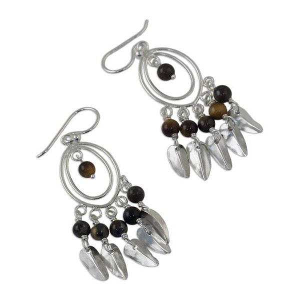 Alternate image for Tigers eye chandelier earrings Autumn Breeze
