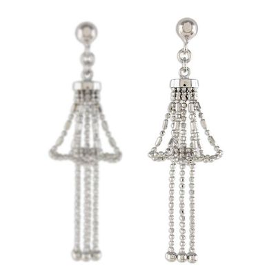 Alternate image for Handmade Sterling Silver Precious Lily Chandelier Earrings Precious Lily