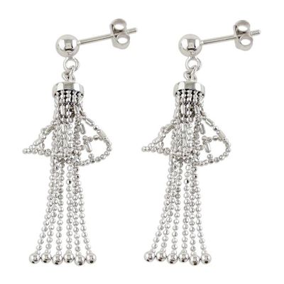 Alternate image for Handmade Sterling Silver Precious Lily Chandelier Earrings Precious Lily