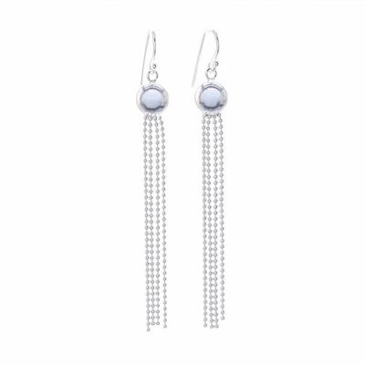 Alternate image for Thai Artisan Handcrafted Sterling Silver Long Earrings Magical Medusa