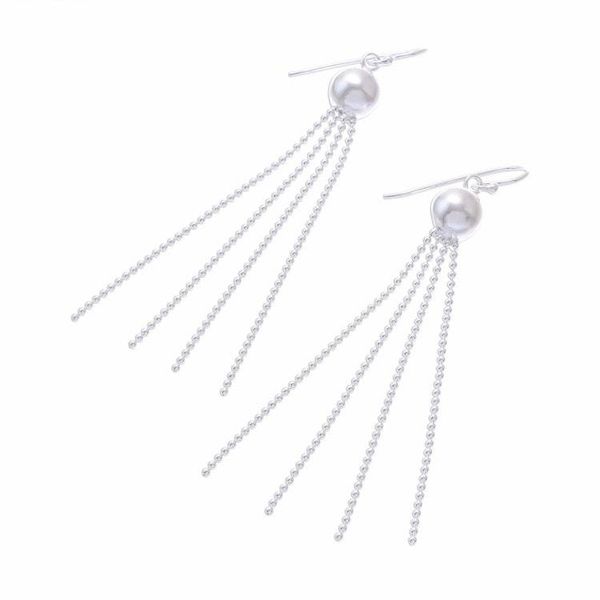 Alternate image for Thai Artisan Handcrafted Sterling Silver Long Earrings Magical Medusa