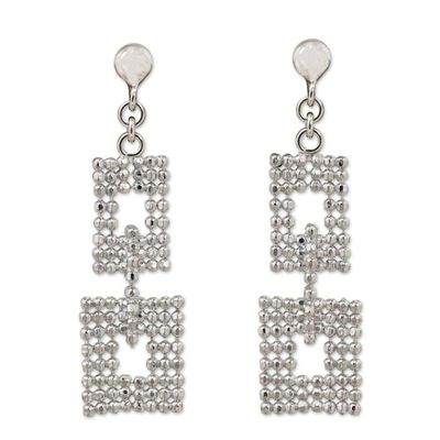 Alternate image for Artisan Crafted Thai Dangle Earrings in Sterling Silver Bangkok Palace