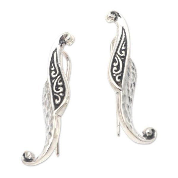 Alternate image for Sterling Silver Ear Climber Earrings from Bali Creative Personality