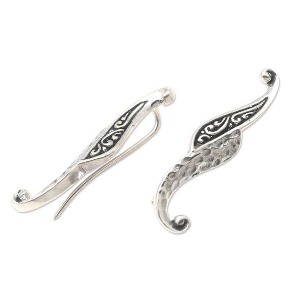 Alternate image for Sterling Silver Ear Climber Earrings from Bali Creative Personality