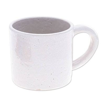 Alternate image for Rabbit-Themed White Ceramic Mug Handcrafted in Thailand Rabbit Aura