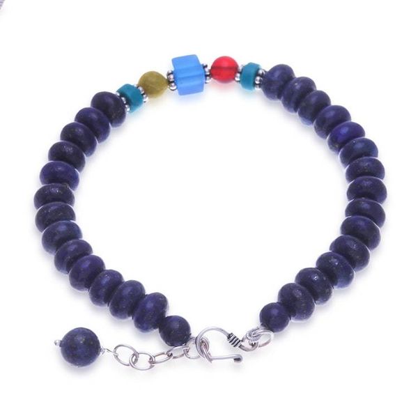 Alternate image for Handmade Blue Multi-Gemstone Beaded Bracelet from Thailand Mystic Firmament