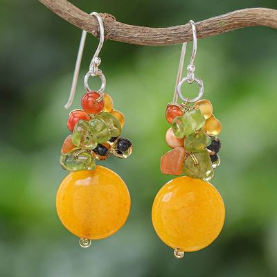Alternate image for Beaded Dangle Earrings from Thailand Sunshine Bright