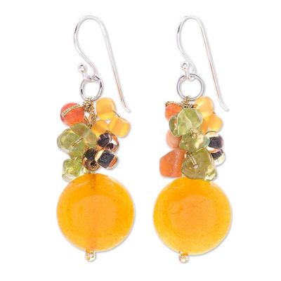 Alternate image for Beaded Dangle Earrings from Thailand Sunshine Bright