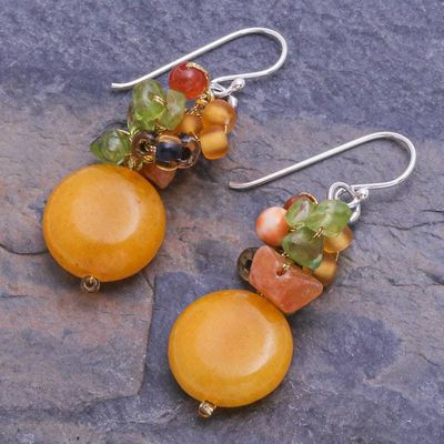 Alternate image for Beaded Dangle Earrings from Thailand Sunshine Bright
