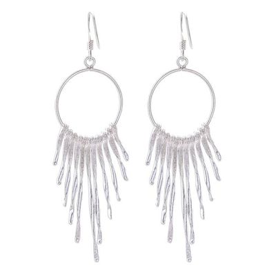 Alternate image for Twisted Karen Silver Waterfall Earrings from thailand Cool Cascade