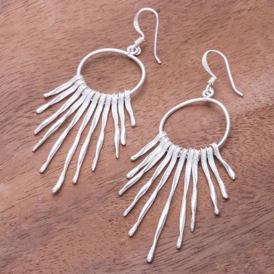 Alternate image for Twisted Karen Silver Waterfall Earrings from thailand Cool Cascade