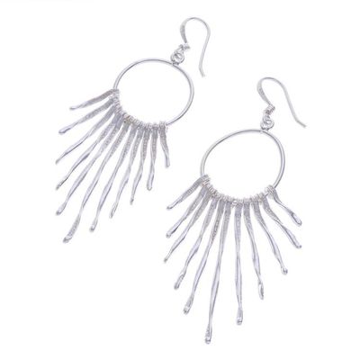 Alternate image for Twisted Karen Silver Waterfall Earrings from thailand Cool Cascade