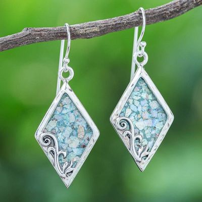 Alternate image for Diamond-Shaped Roman Glass Dangle Earrings Nautical Kites