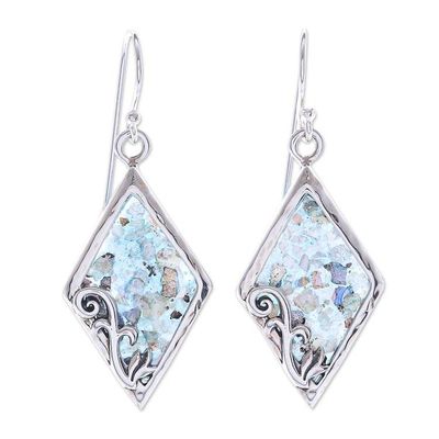 Alternate image for Diamond-Shaped Roman Glass Dangle Earrings Nautical Kites