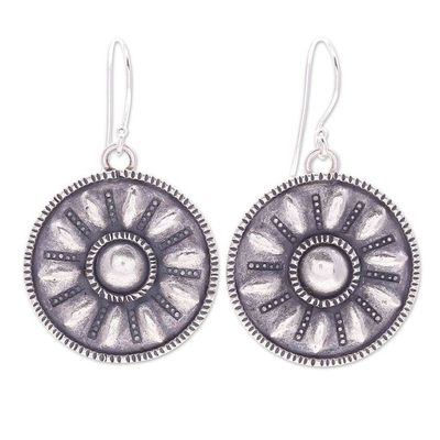 Alternate image for Hill Tribe 950 Silver Earrings Classic Wheel