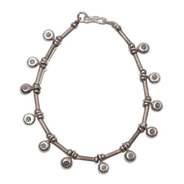 Alternate image for Thail Hill Tribe Silver Charm Bracelet Dainty Blossoms