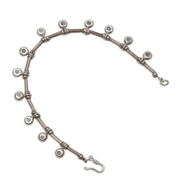 Alternate image for Thail Hill Tribe Silver Charm Bracelet Dainty Blossoms