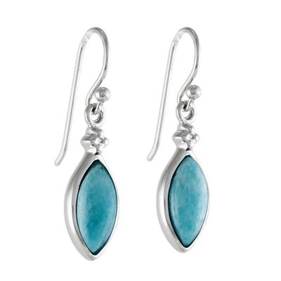 Alternate image for Rhodium Plated Sterling Silver Dangle Earrings from Thailand Knowing Eyes