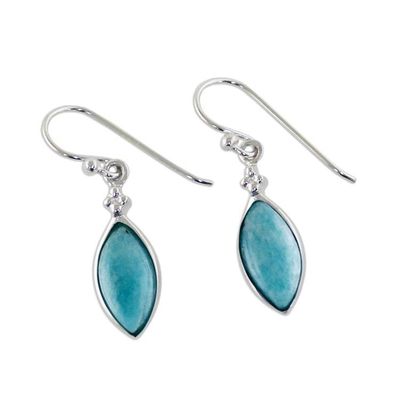 Alternate image for Rhodium Plated Sterling Silver Dangle Earrings from Thailand Knowing Eyes