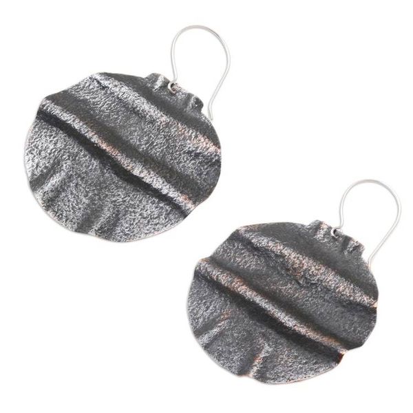 Alternate image for Artisan Crafted Copper Dangle Earrings Potato Planting