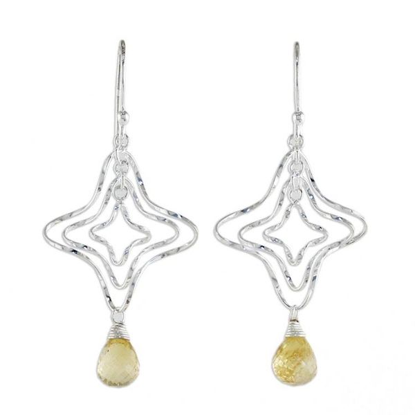 Alternate image for Citrine Dangle Earrings Starshine
