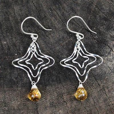 Alternate image for Citrine Dangle Earrings Starshine