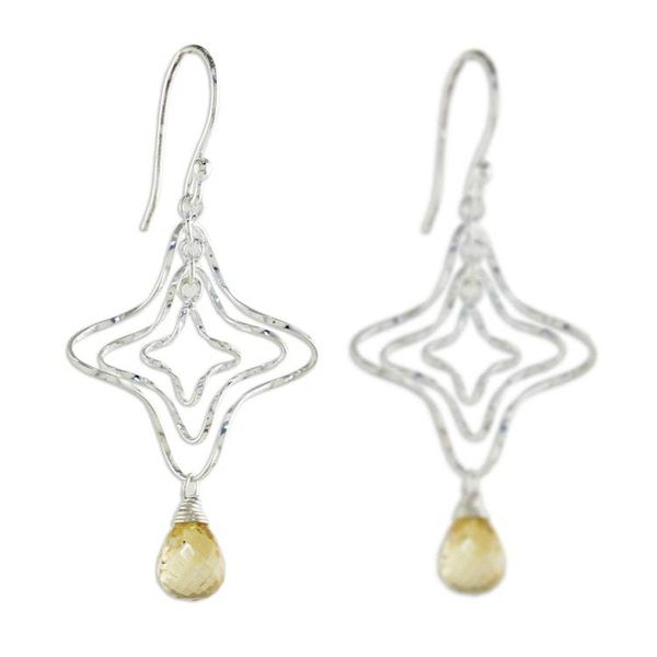 Alternate image for Citrine Dangle Earrings Starshine