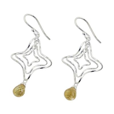 Alternate image for Citrine Dangle Earrings Starshine