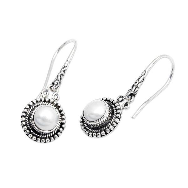 Alternate image for Cultured Freshwater Pearl Dangle Earrings from Bali Enchanted Radiance