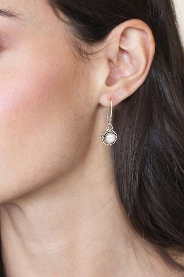 Alternate image for Cultured Freshwater Pearl Dangle Earrings from Bali Enchanted Radiance