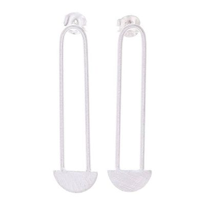 Alternate image for Modern Sterling Silver Drop Earrings Crafted in Thailand Artistic Beauty