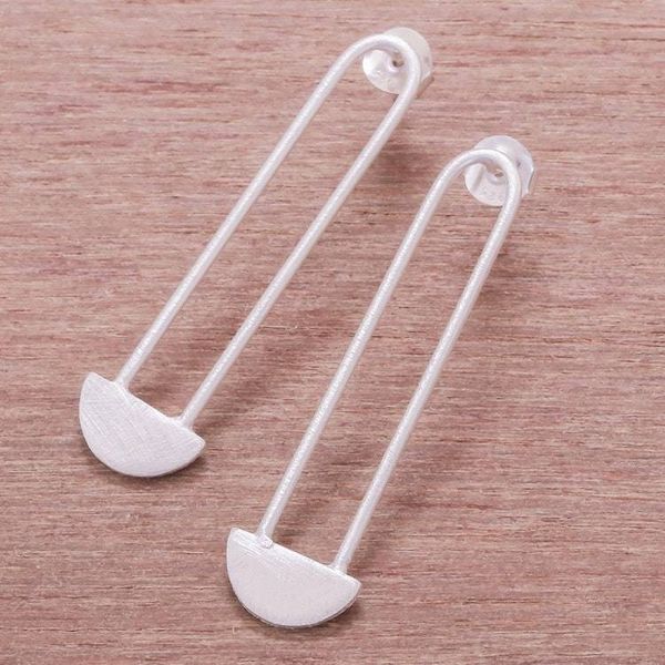 Alternate image for Modern Sterling Silver Drop Earrings Crafted in Thailand Artistic Beauty