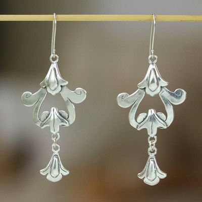 Primary image for Ornate Handcrafted Sterling Silver Dangle Earrings Colonial Chimes