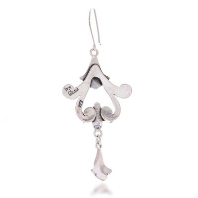 Alternate image for Ornate Handcrafted Sterling Silver Dangle Earrings Colonial Chimes