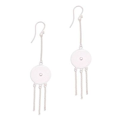 Alternate image for Circular Sterling Silver Filigree Waterfall Earrings Pure Shields