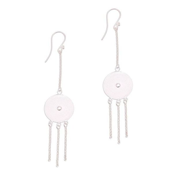 Alternate image for Circular Sterling Silver Filigree Waterfall Earrings Pure Shields