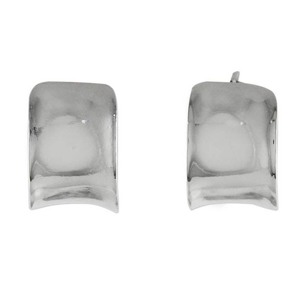 Alternate image for 925 Sterling Silver Wide Half-Hoop Earrings from Thailand View the World
